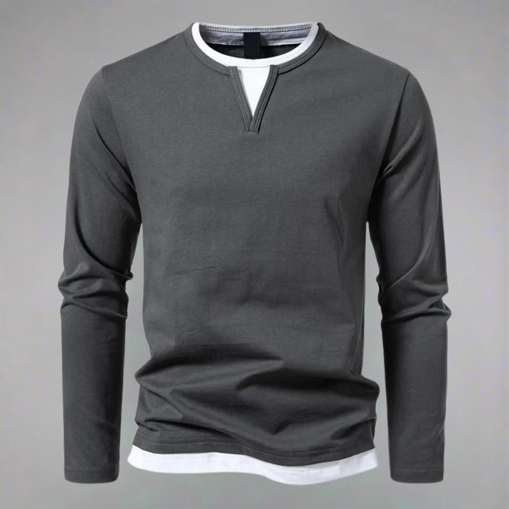Francesco™ - Langarmshirt mit V-Ausschnitt