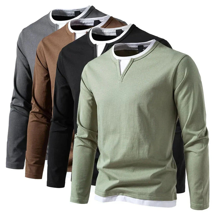 Francesco™ - Langarmshirt mit V-Ausschnitt