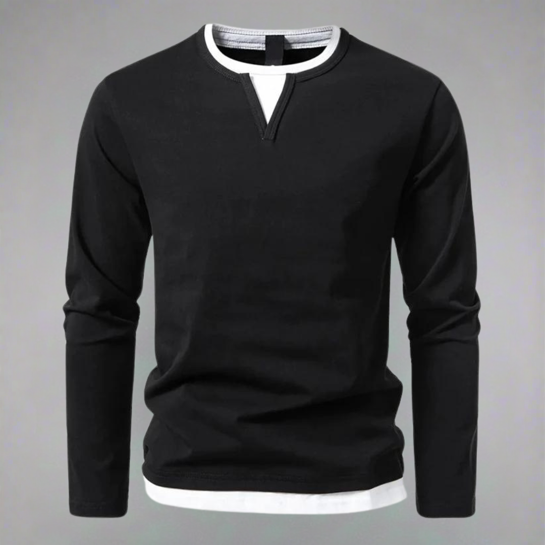 Francesco™ - Langarmshirt mit V-Ausschnitt