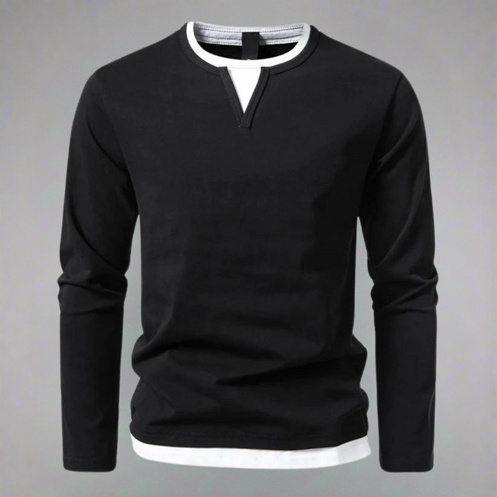 Francesco™ - Langarmshirt mit V-Ausschnitt
