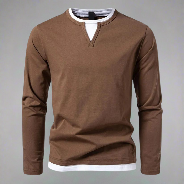 Francesco™ - Langarmshirt mit V-Ausschnitt
