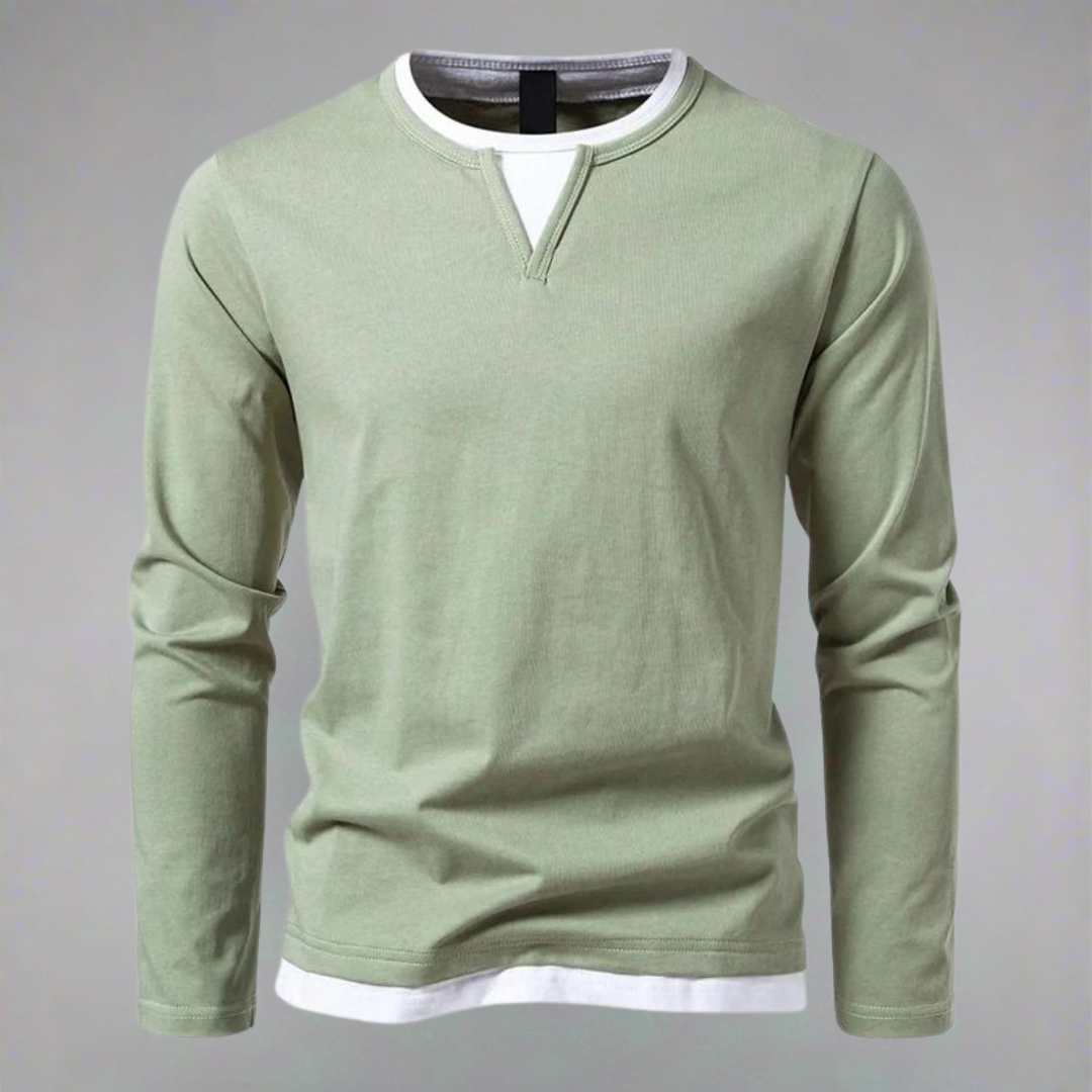 Francesco™ - Langarmshirt mit V-Ausschnitt
