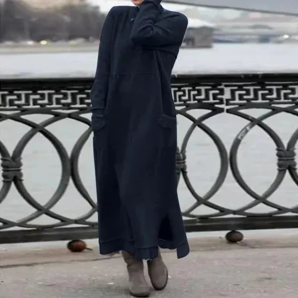Doris™ Maxi-Kleid aus Wolle und Baumwolle