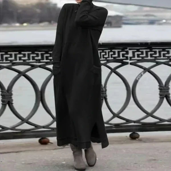 Doris™ Maxi-Kleid aus Wolle und Baumwolle