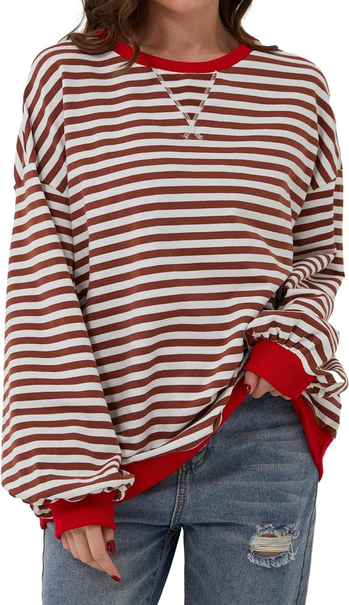 Keira™ | Lässiger, weit geschnittener Streifenpullover