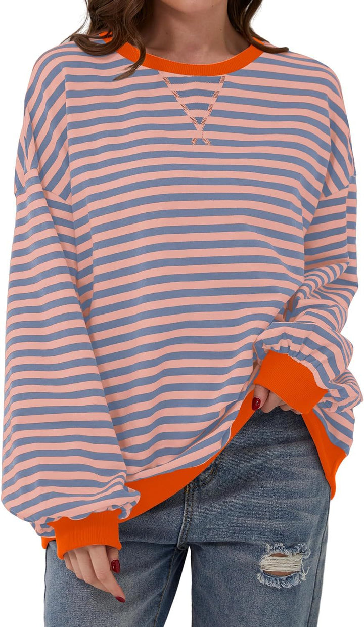 Keira™ | Lässiger, weit geschnittener Streifenpullover