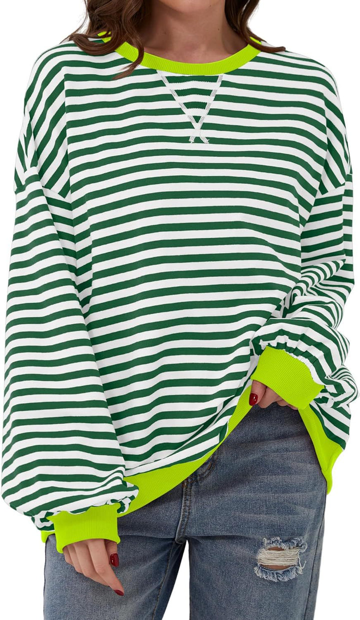 Keira™ | Lässiger, weit geschnittener Streifenpullover