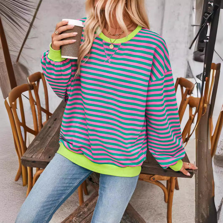 Keira™ | Lässiger, weit geschnittener Streifenpullover