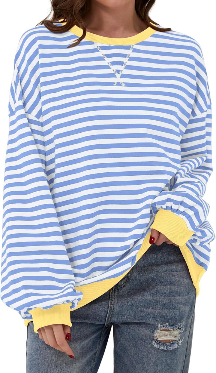 Keira™ | Lässiger, weit geschnittener Streifenpullover