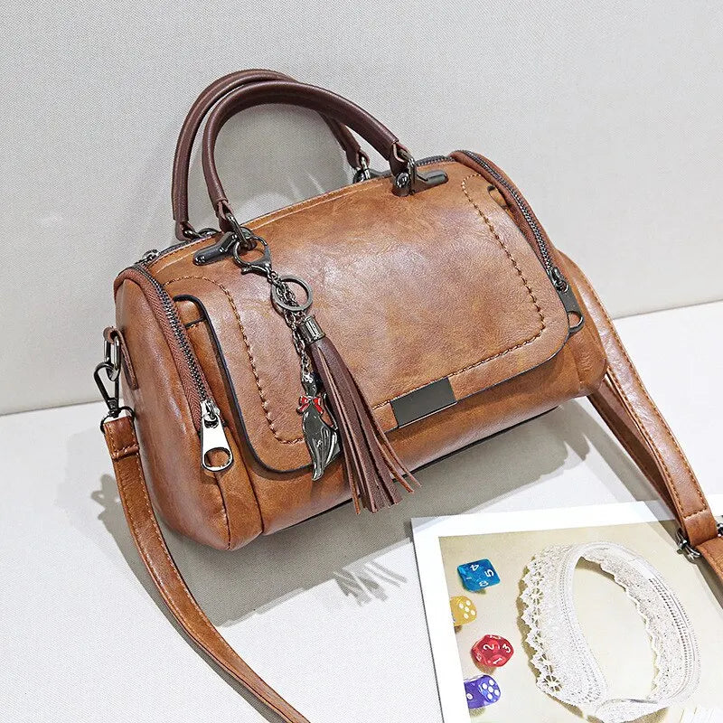 Gisela™  - Elegante Lederschultertasche