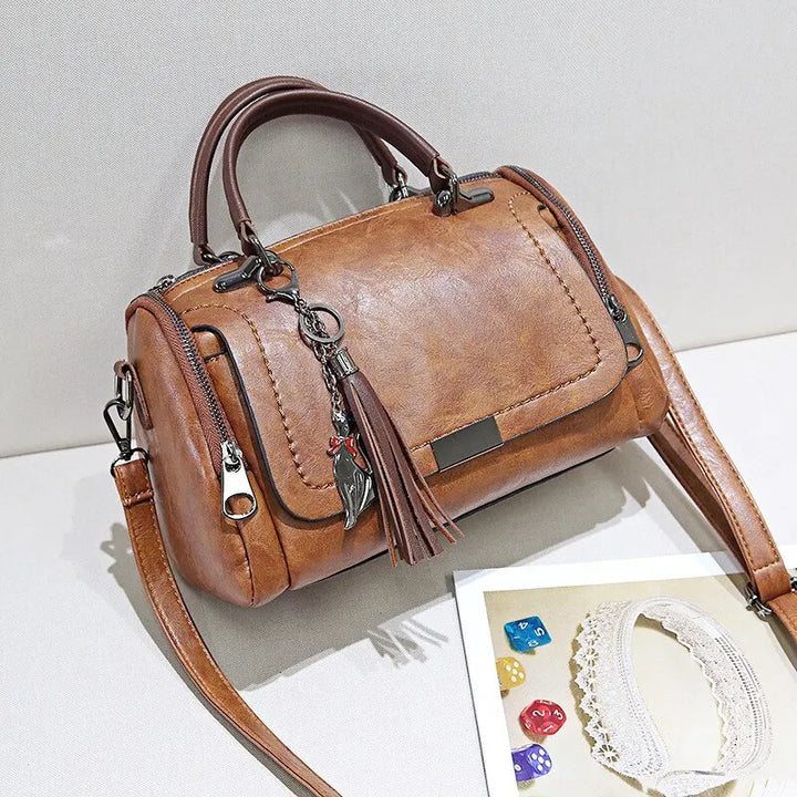 Gisela™  - Elegante Lederschultertasche