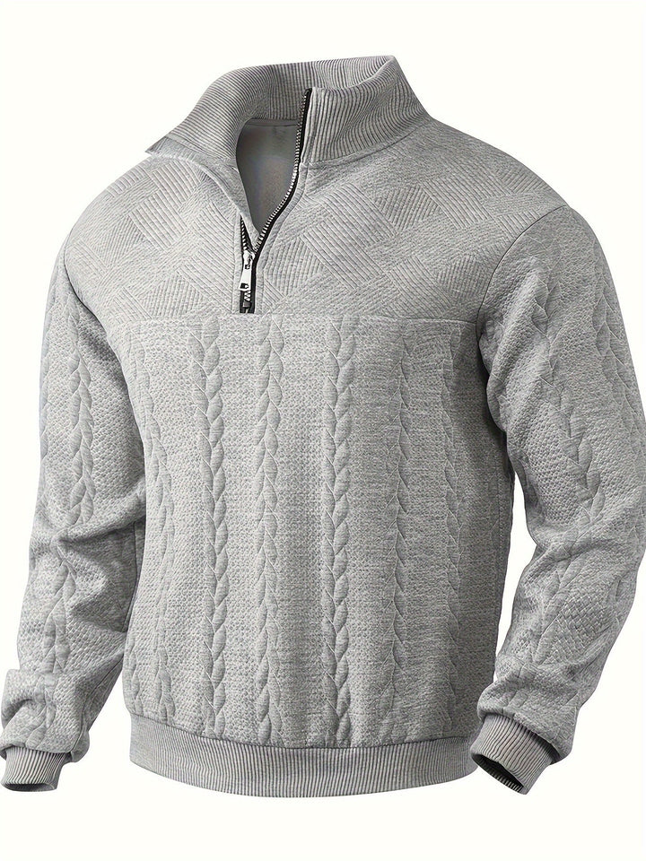 Rafael – Vintage Herrenpullover mit Reißverschluss