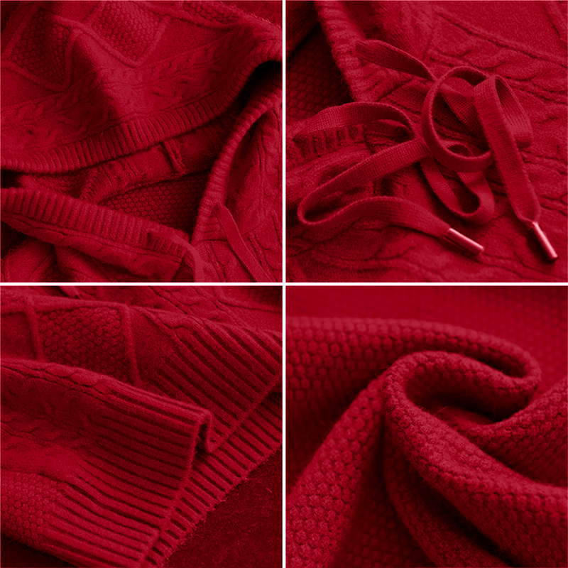 Leona | Jacquard-Pullover mit Kapuze