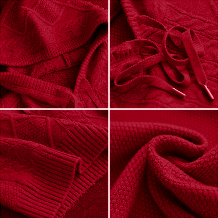 Leona | Jacquard-Pullover mit Kapuze