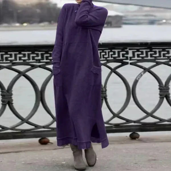 Doris™ Maxi-Kleid aus Wolle und Baumwolle