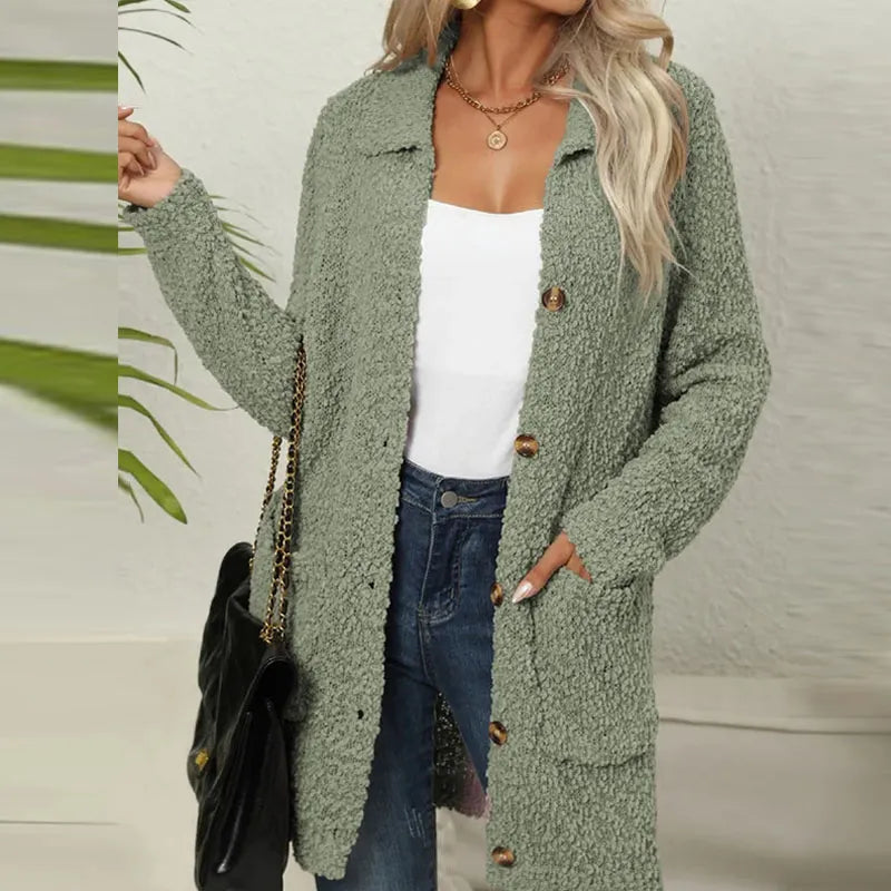 Annele | Langer Cardigan mit Taschen